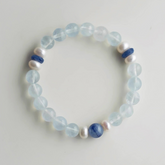 OZ Dorothy Series BU1004 Glacial Aquamarine & Natural Freshwater Pearl Bracelet